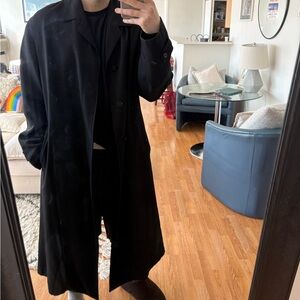 Vintage Sanyo New York 1976 black trench jacket